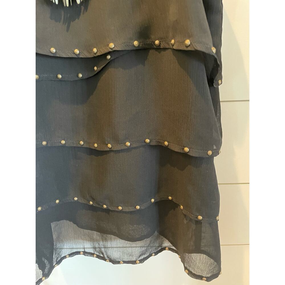 Wish Boutique Ornate Tiered Tank with Necklace,Small - Picture 3 of 8